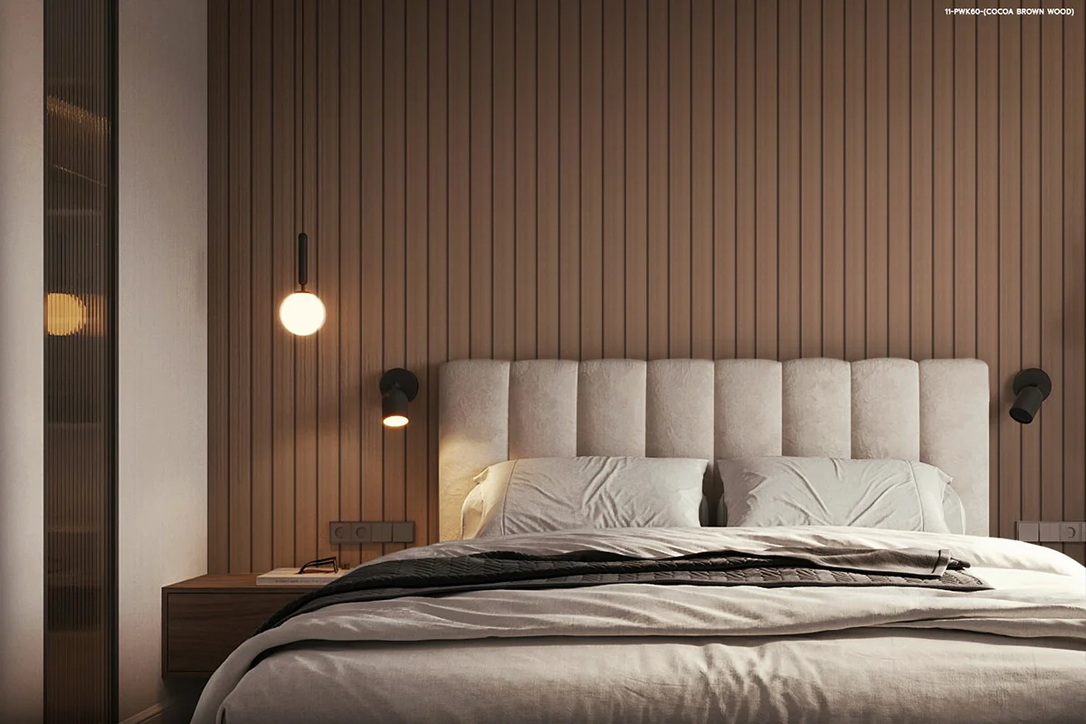 ขายไม้เทียม ราคาถูก facade ไม้ผนัง ภายใน indoor pvc wall panel