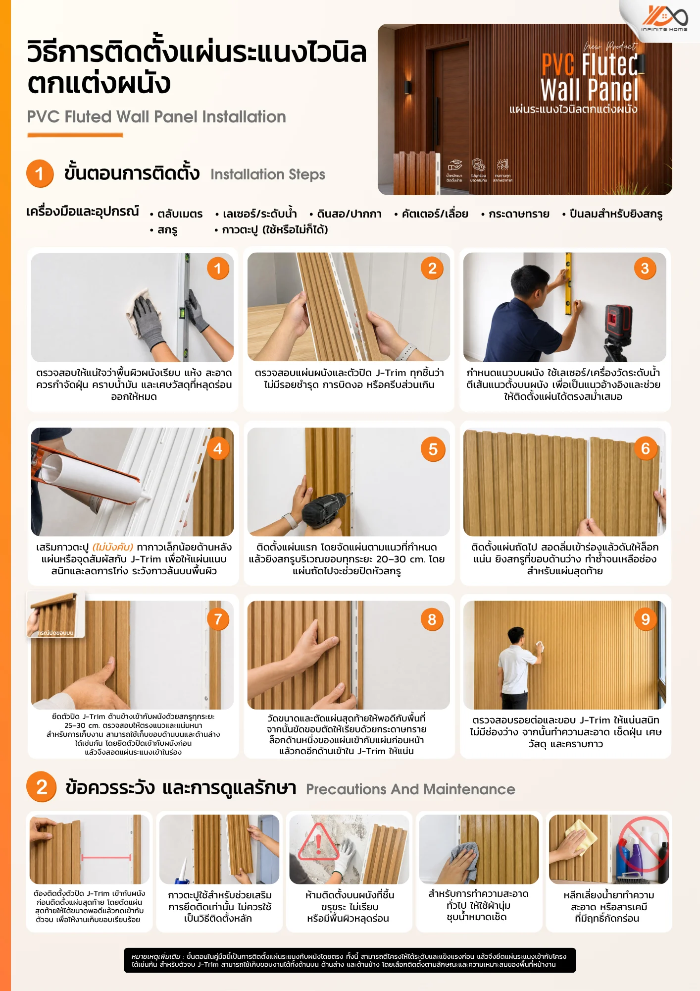 แผ่นระแนงไวนิลตกแต่งผนัง PVC Fluted Wall Panel PVC Vinyl