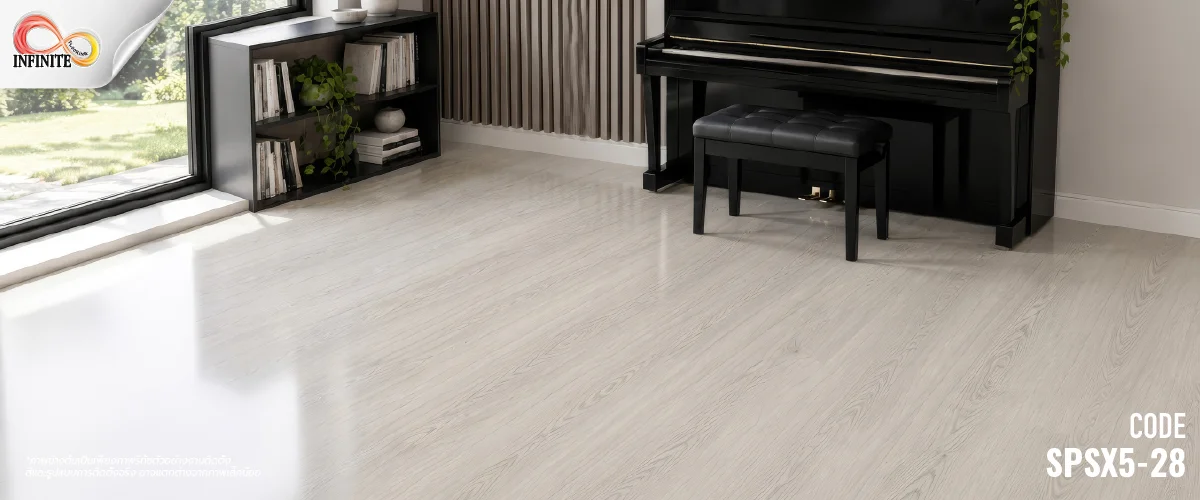 กระเบื้องยาง กระเบื้องไว้นิล SPC Cozy plank ปูตรง click lock ixpe foam