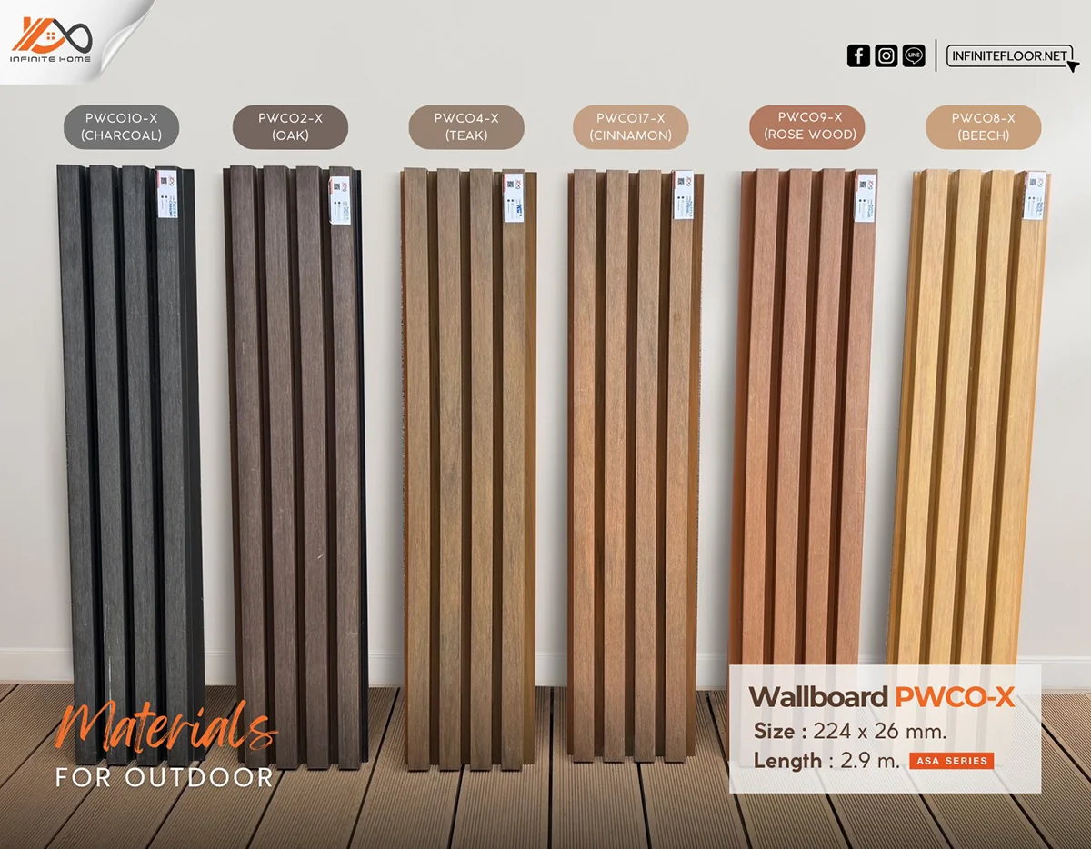 ขายไม้เทียม ราคาถูก facade ไม้ผนัง wallboard ภายนอก